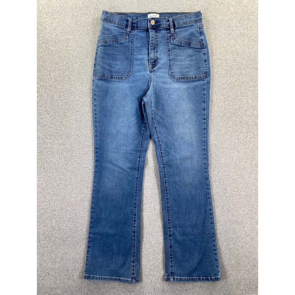 Nicole Miller Womens Blue Jeans Women's 30x28.5 Nomad Super High Rise Bootcut